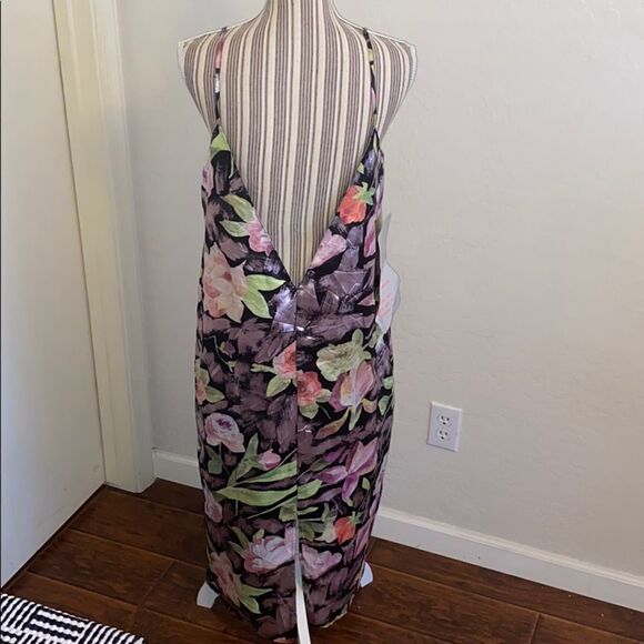 ASOS Multi Floral Print Dress Feminine Contemporary Boho Vibrant Colorful - Picture 3 of 7